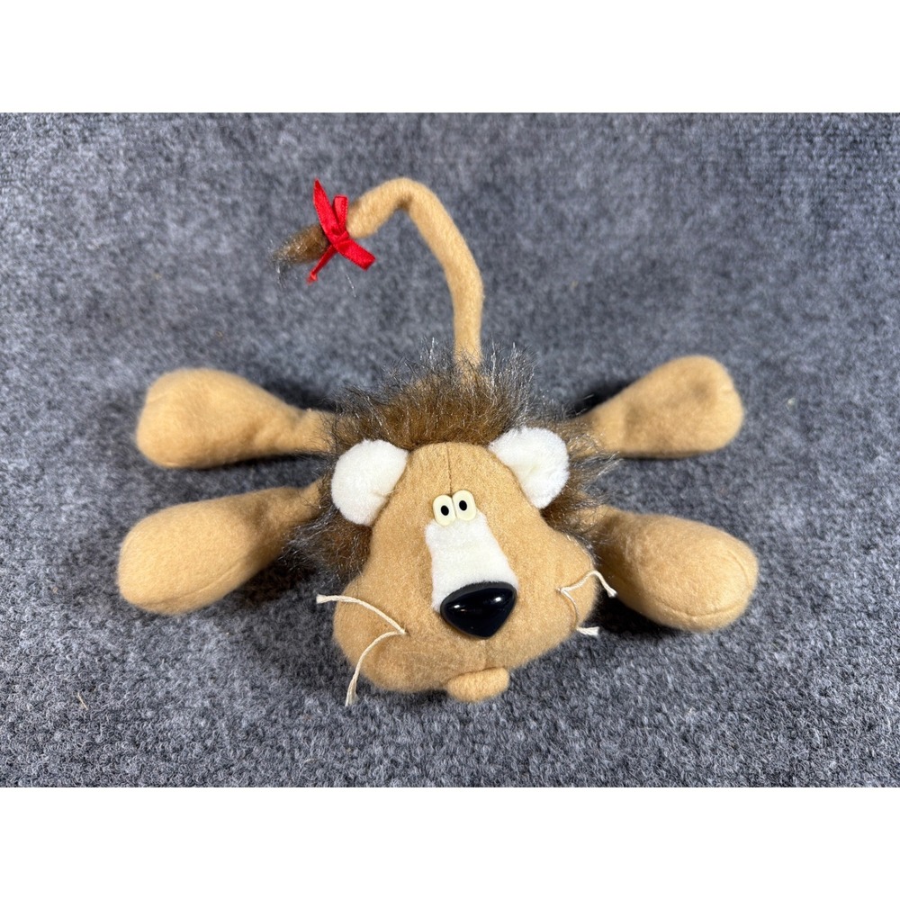 Vintage 1985 Hallmark Monroe Lion Plush Sprawl Stuffed Animal DT383-4 Tan